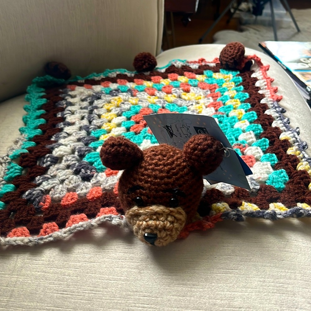 NWT Hand Crochet LOVEY Baby Mini blanket